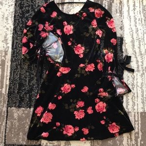 Velvet flower dress